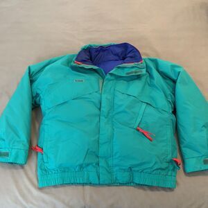 Vintage Columbia Jacket Mens Large Teal Blue Radial Sleeve Ski Insulated 90s Y2K
